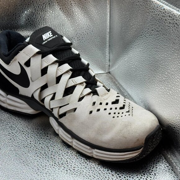 Size 11W Nike Lunar Fingertrap TR 4E Wide Mens White Black‎ Sneakers 898065-100 - Picture 5 of 12